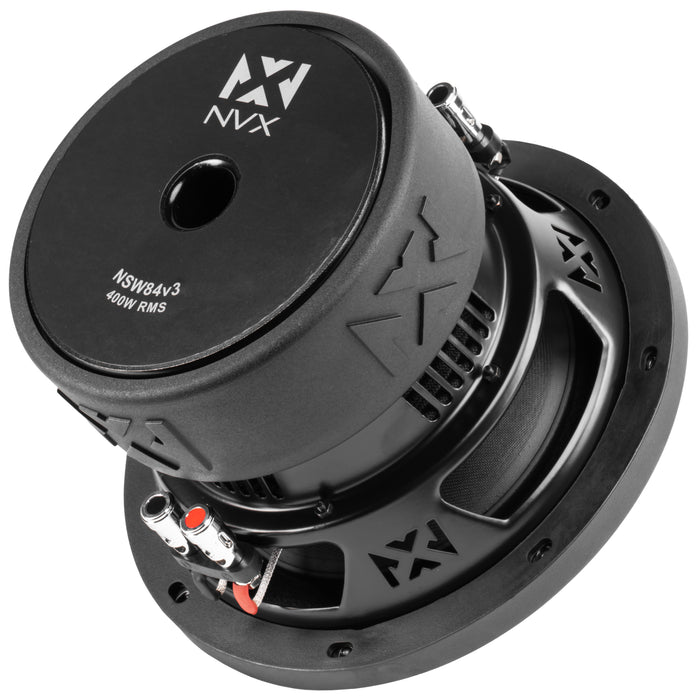 NSW84 Version 3 (NSW84v3) 800W Peak (400W RMS) N-Series v3 8" Dual 4-Ohm Subwoofer