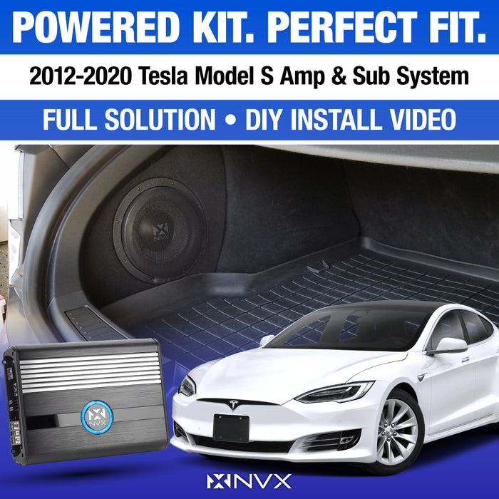 2012-Up Tesla Model S - Custom 750W RMS 10" Subwoofer Bass Package | PBK-TSLAS-VCW104