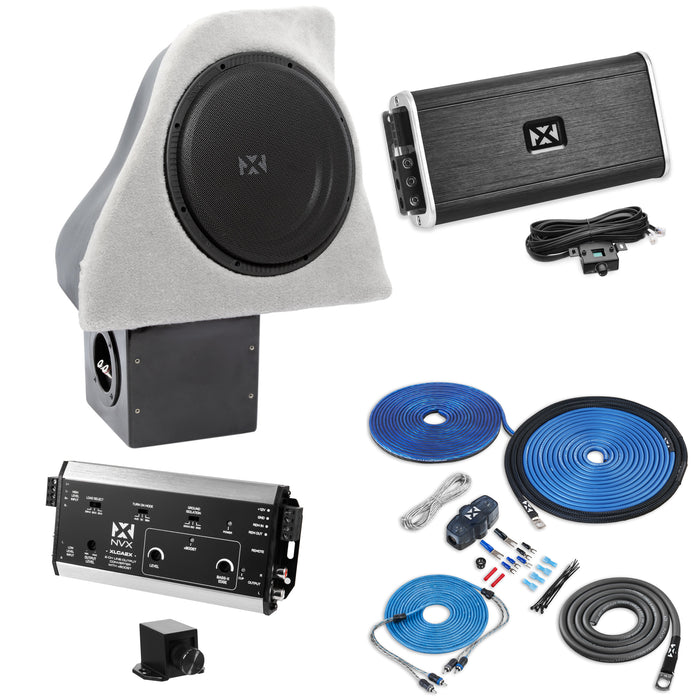 2010-2015 Toyota Prius Bass Package - Includes 10" 350W RMS Subwoofer, Custom Enclosure, Monoblock Amplifier, Line Out Converter and Complete Wiring Kit (PBK-TOY-PRIG3-NSW104v2)