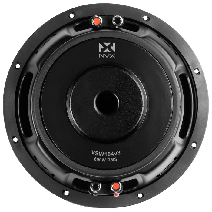 VSW104 Version 3 (VSW104v3) 1200W Peak (600W RMS) 10" VS-Series v3 Dual 4-Ohm Subwoofer