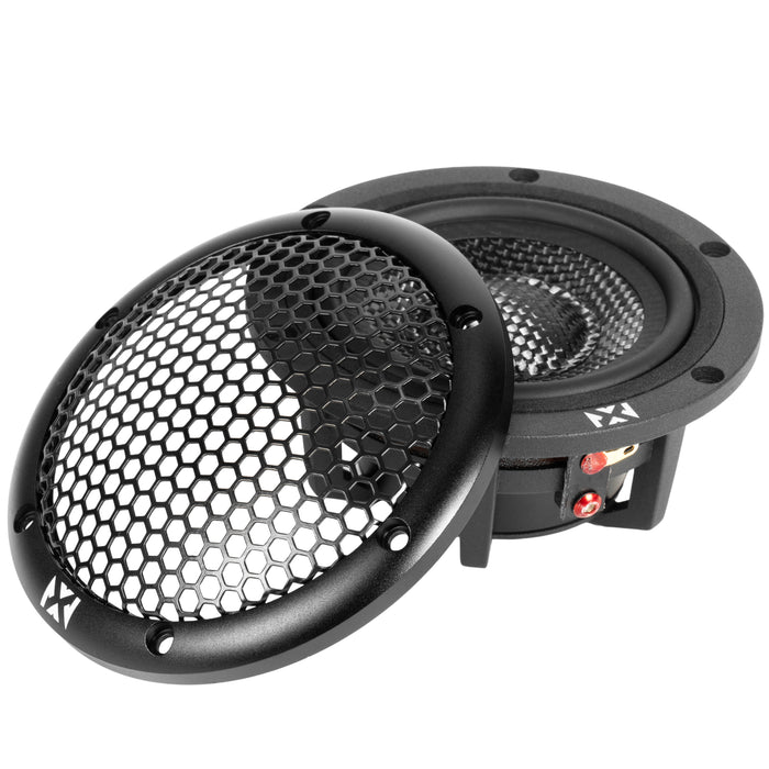 XQS653KIT 700W Peak (350W RMS) 6.5" X-Series 3-Way Component Speaker System with Carbon Fiber Cones and 30mm Silk Dome Tweeters