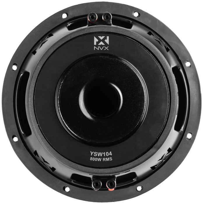 YSW104 1600W Peak (800W RMS) Y-Series 10" Dual 4-Ohm Subwoofer