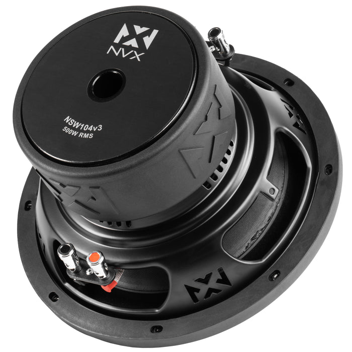 NSW104 Version 3 (NSW104v3) 1000W Peak (500W RMS) N-Series v3 10" Dual 4-Ohm Subwoofer