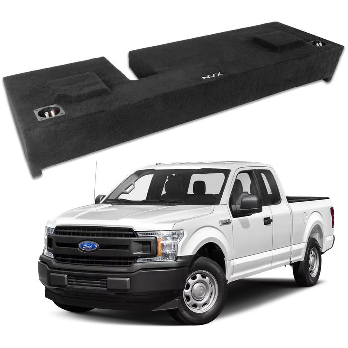 Custom Fit Dual 10" Sealed Down Firing Empty Subwoofer Enclosure for 2009-2018 Ford F-150 Extended Cab Trucks | VE-FRD-150CECG12-D10S