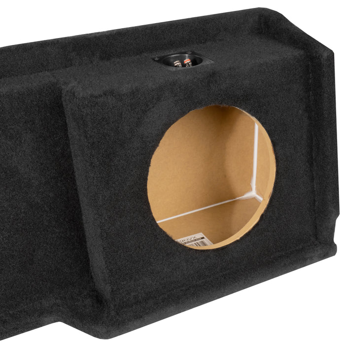 Custom Fit Dual 10" Sealed Empty Down Firing Subwoofer Enclosure for 1999-2006 Chevrolet Silverado and GMC Sierra Extended Cab Trucks | VE-GM-SLVECG1-D10S