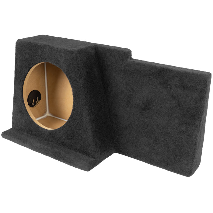 Custom Fit Single 12" Sealed Down Firing Empty Subwoofer Enclosure for 2008-2013 Chevrolet Silverado and GMC Sierra Extended Cab Trucks | VE-GM-SLVECG2-S12S