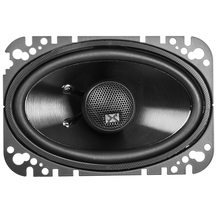 NSP46 300W Peak (100W RMS) 4x6" 2-Way N-Series Coaxial Car Speakers with 20mm Silk Dome Tweeters