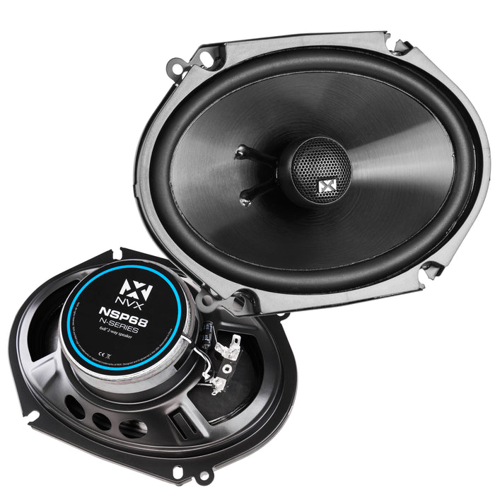 NSP68 540W Peak (180W RMS) 6x8" N-Series 2-Way Coaxial Speakers with 20mm Silk Dome Tweeters