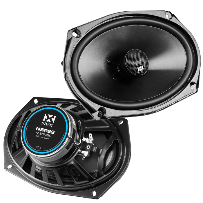 NSP69 900W Peak (300W RMS) 6x9" N-Series 2-Way Coaxial Speakers with 20mm Silk Dome Tweeters