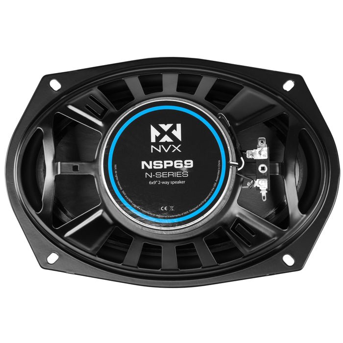 NSP69 900W Peak (300W RMS) 6x9" N-Series 2-Way Coaxial Speakers with 20mm Silk Dome Tweeters