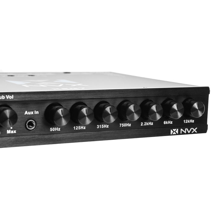 XEQ7 7-Band Graphic Equalizer with Front 3.5mm Auxiliary Input