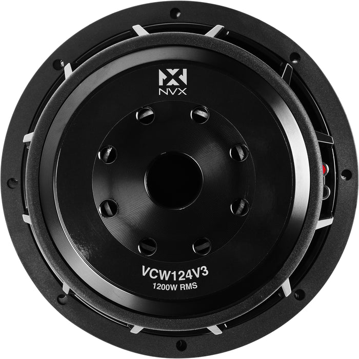 VCW124 Version 3 (VCW124v3) 2400W Peak (1200W RMS) 12" VC-Series v3 Dual 4-Ohm Subwoofer