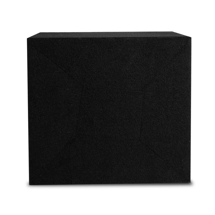 XMDFS101 Single 10" Sealed 3/4" (1.2 cubic ft) MDF Black Carpeted Subwoofer Enclosure