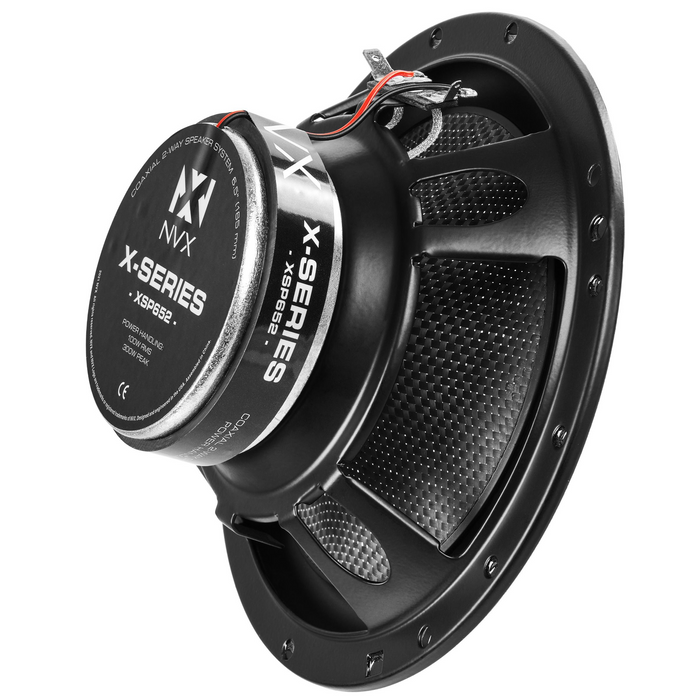 XSP652 600W Peak (200W) RMS 6.5" X-Series 2-Way Coaxial Speakers with Carbon Fiber Cones and 25mm Silk Dome Tweeters