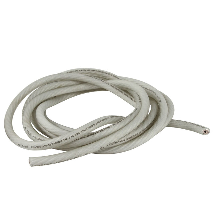 XW0WH5 5 ft. of Frosted White 1/0-Gauge True Spec 100% Oxygen-Free Copper EnvyFlex Power/Ground Wire